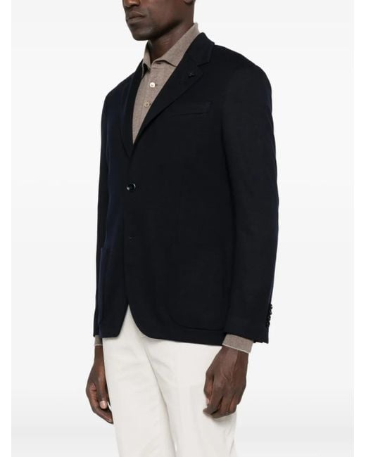 Lardini Black Patch-Pocket Blazer for men