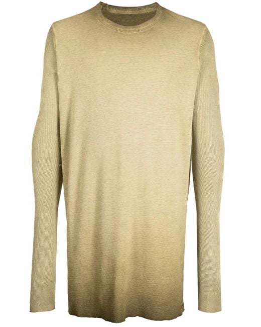 Boris Bidjan Saberi Yellow Fine-Ribbed Long-Sleeved T-Shirt for men