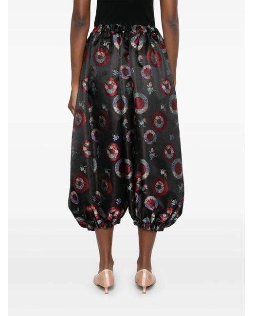 Comme des Garçons Gray Patterned-Intarsia Trousers
