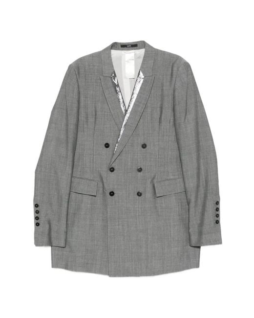 SAPIO Gray Nº 44L Double-Breasted Blazer for men