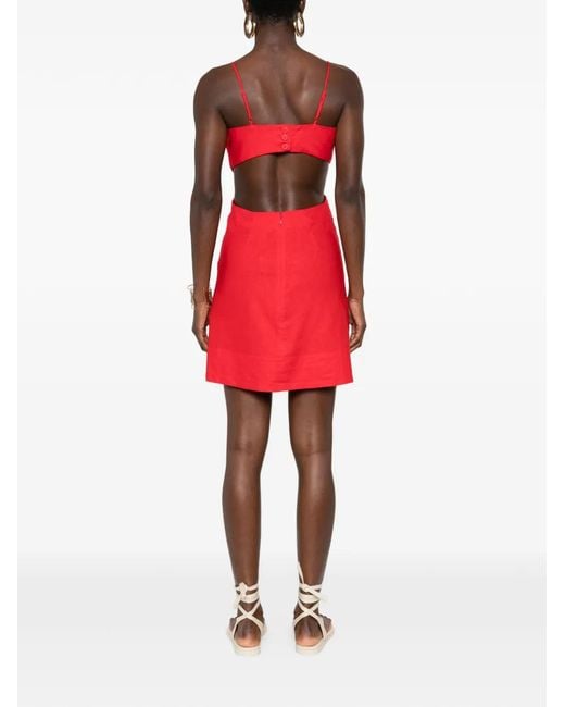 Farm Rio Red Flower Mini Dress