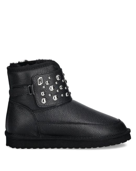 Liu Jo Black Studded Ankle Boots