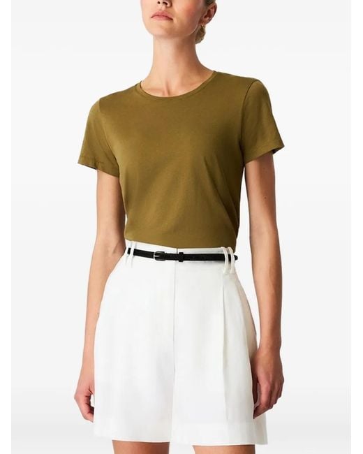 Another Tomorrow Green Organic Cotton Crew-Neck T-Shirt