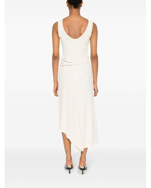 Victoria Beckham White Asymmetrisches Kleid