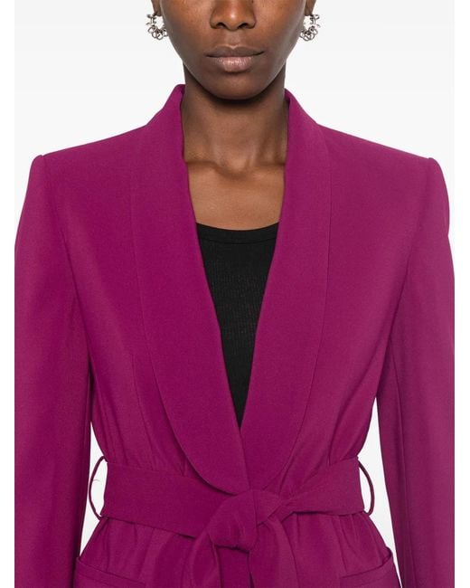 Twinset Purple Oval T Chain Belted Blazer