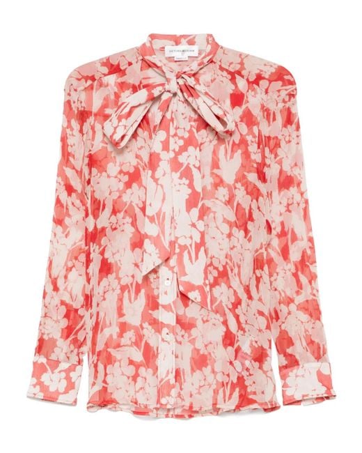 Victoria Beckham Pink Chiffon Shirt