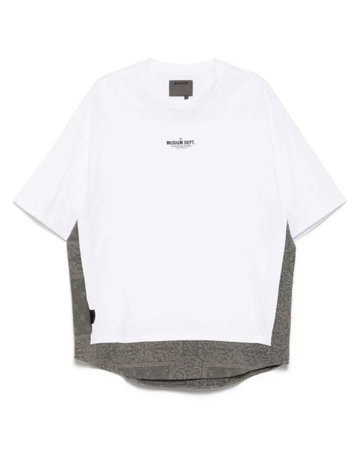 Musium Div. White Logo-Print T-Shirt for men