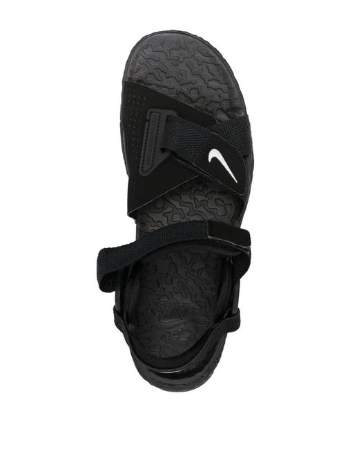 Nike Black Swoosh-Logo Detail Sandals
