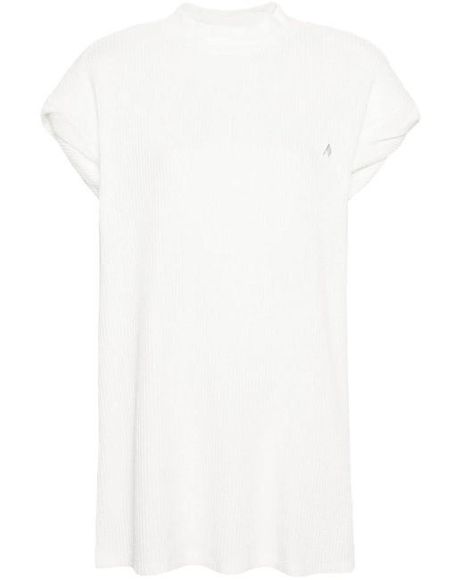 The Attico White T-Shirt mit Schulter-Pads