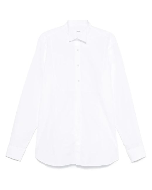 Lardini White Cotton Shirt for men