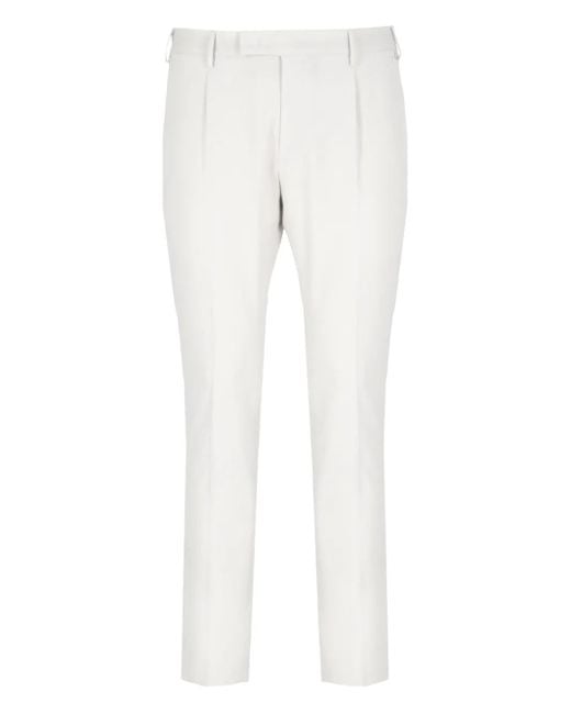 PT Torino Broek Met Geplooid Detail in het White voor heren