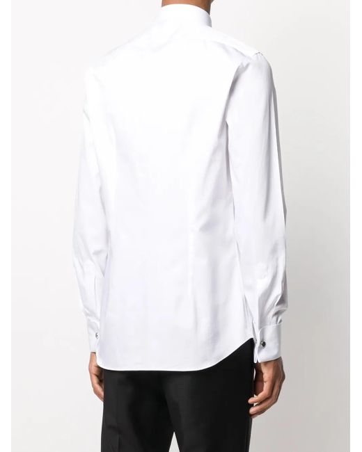 Xacus White Long Sleeve Tailored Shirt for men