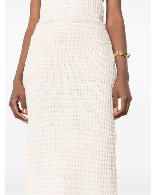 Jil Sander White Rock Mit Waffelstrick-Muster