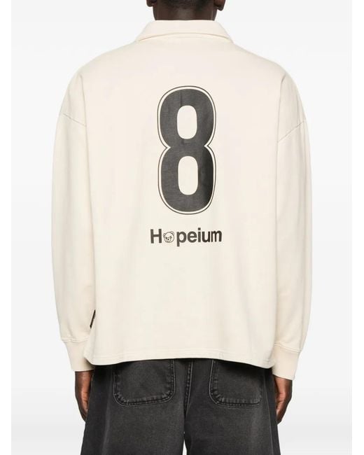 HOPEIUM Natural Pull À Logo Imprimé Et Col Polo for men