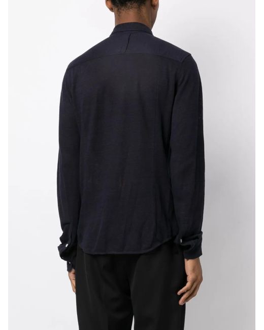 Private Stock Blue The Drevet Long-Sleeve Shirt for men