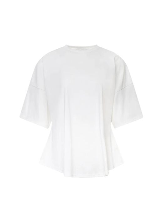Enfold White T-Shirt Ample À Basques