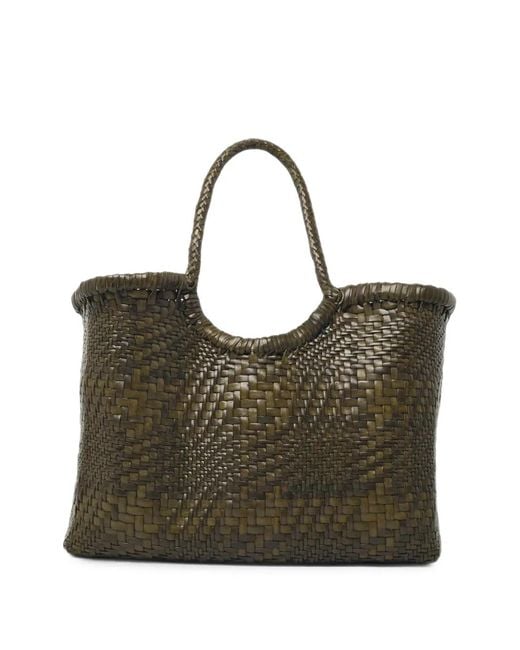 Borsa Tote Nantucket Optical di Dragon Diffusion in Green