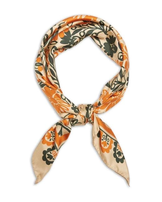 LaDoubleJ Metallic Forest Graphic-Print Scarf