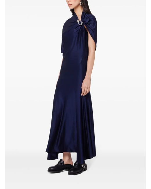 Rabanne Blue Draped Midi Dress