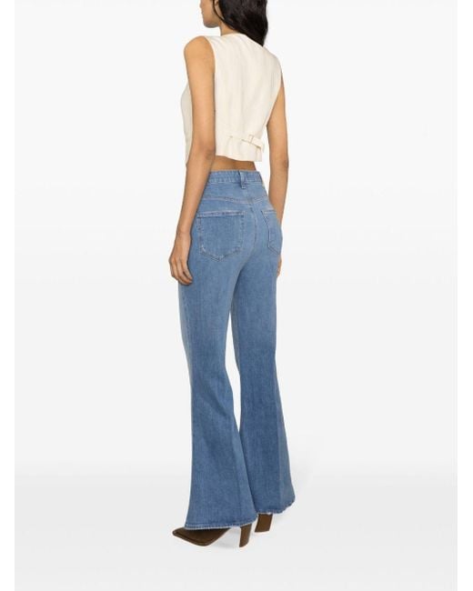 PAIGE Blue Charlie High-rise Flared Jeans