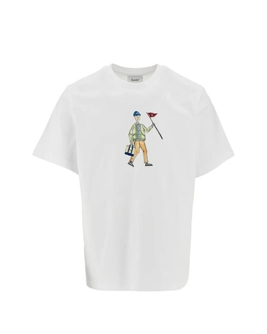 Forét White Patrol Graphic T-Shirt for men