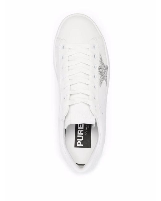 Golden Goose Deluxe Brand White Pure Star Leather Sneakers