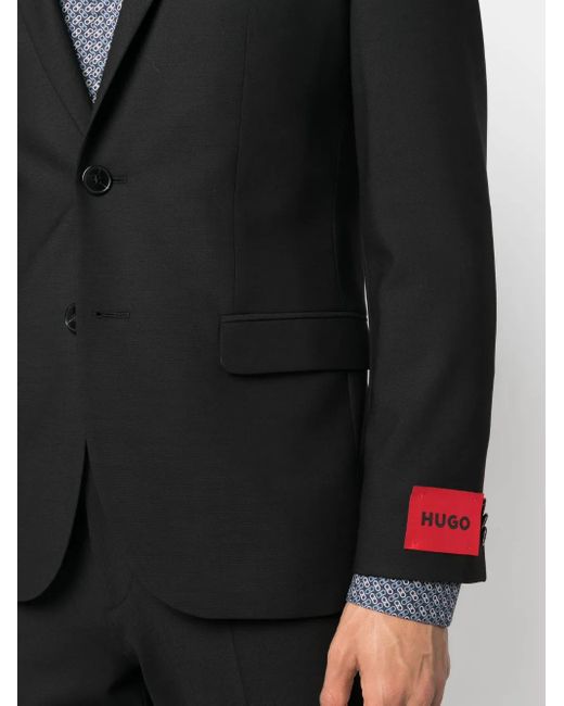 HUGO Black Single-Breasted Suit Set for men