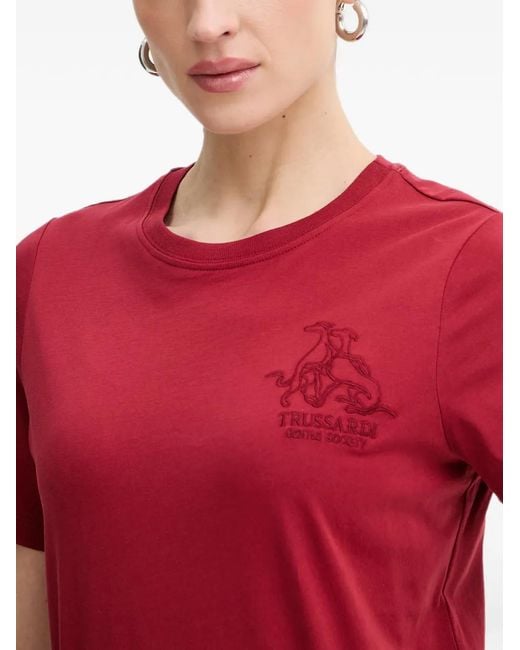 Trussardi Red Cotton T-Shirt