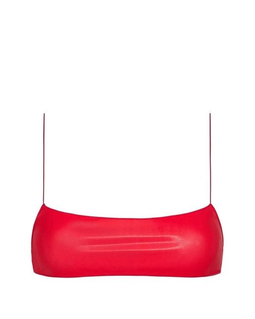 Tropic of C Red C Bralette-Style Bikini Top