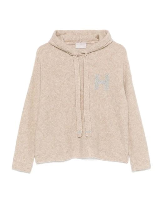 Hemisphere Natural Logo Hooded Hoodie