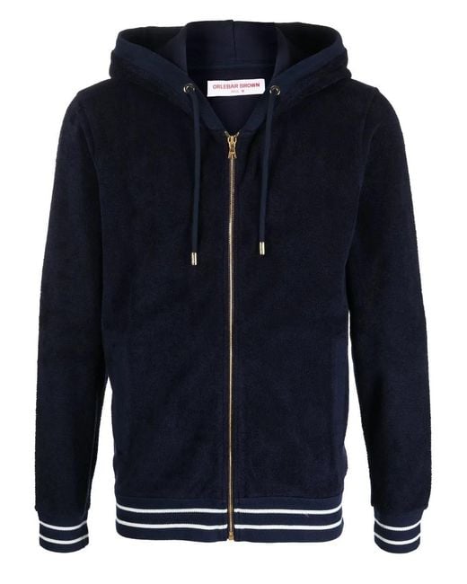 Orlebar Brown Blue Zip-Up Cotton Jacket for men