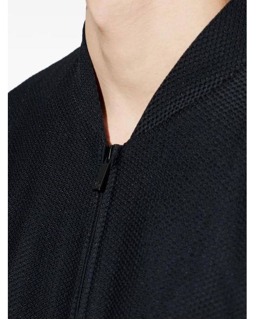Giorgio Armani Blue Logo-Embroidered Bomber Jacket for men