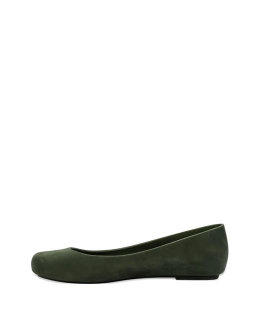 Melissa Green Sweet Love Velvet Ballerinas