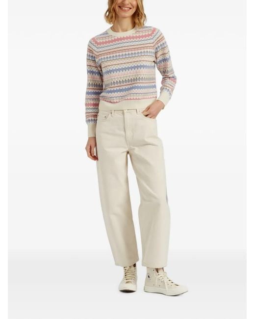 Chinti & Parker White Pull Fair Isle