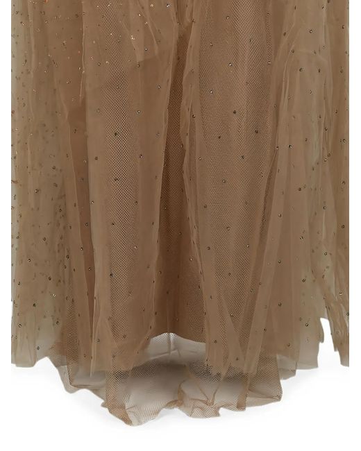 Valentino Garavani Natural Ruffled Long-Sleeve Maxi Dress