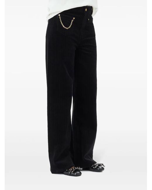 Ganni Black Corduroy Trousers