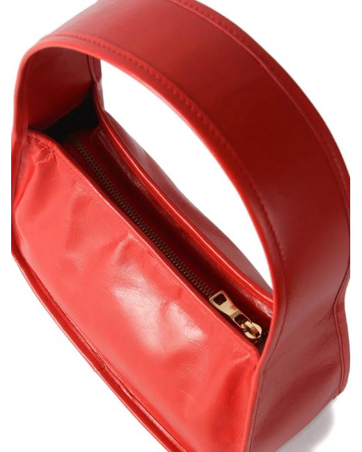 Rejina Pyo Red Sofia Handle Leather Shoulder Bag