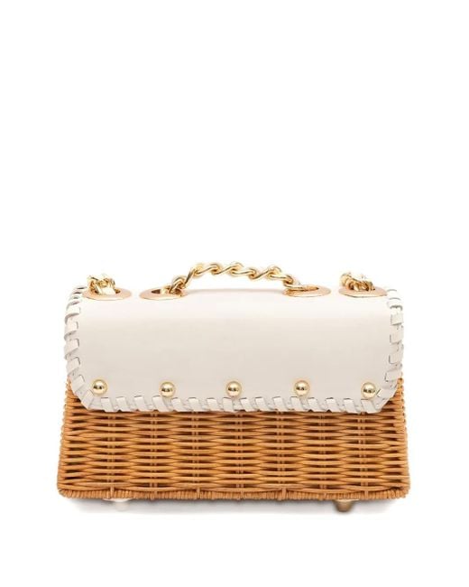 Isla Natural Selene Woven Chain Shoulder Bag