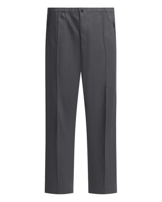 Needles Gray Logo-Detail Trousers for men