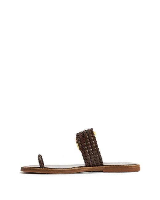Giuseppe Zanotti White Woven-Strap Flat Sandals