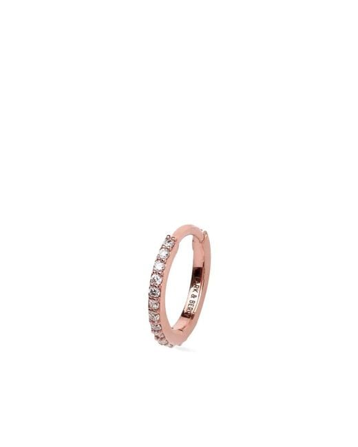 Lark & Berry White 14Kt Rose Large Modernist Diamond Hoop