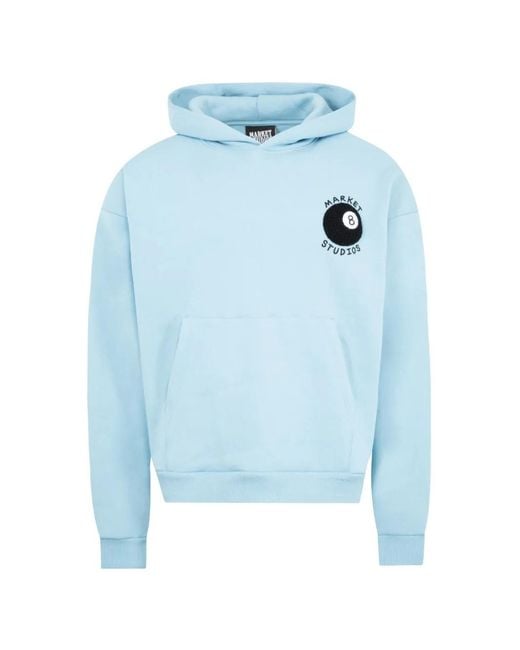 Market Blue Eight Ball Hoodie for men