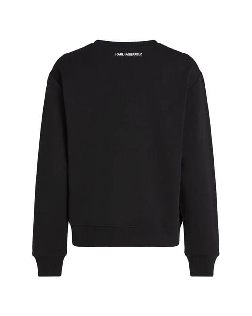Karl Lagerfeld Black Ikon Rhinestone Sweatshirt