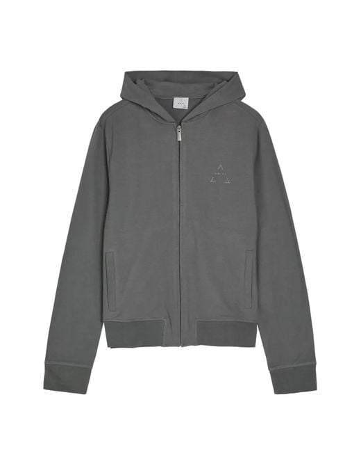 AN-Y1 Gray Vice Logo-Print Zip-Up Hoodie