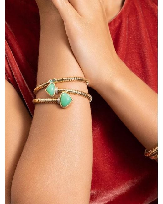 Marina B Green Trisolina Chrysoprase And Diamond Bracelet