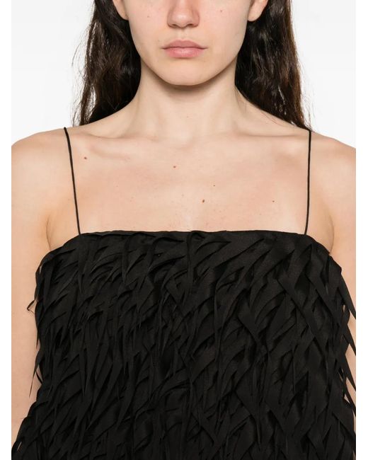 N°21 Black Fringed Blouse