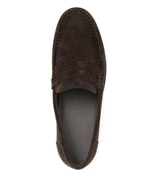 Corneliani Black Suede Loafers for men