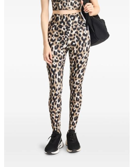 Fusalp Black Biarris Leopard-Pattern Leggings