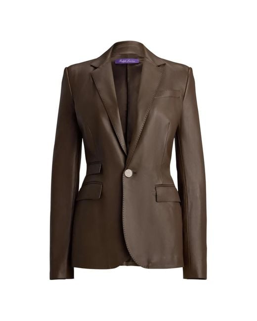 Ralph Lauren Brown Parker Leather Jacket