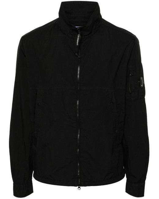 C P Company Black Taylon Lens-Detail Jacket for men